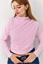 Women's Gathered Side Blouse Pink - 5