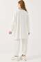 Women's elastic waist flowy oversized tracksuit set - white - 5