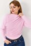 Women's Gathered Side Blouse Pink - 4