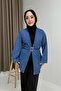 Woman's belted jena kimono blue - 3