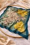 Hei Green Floral Patterned Silk-Look Casual Women's Accessory Scarf Foulard - 2