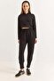 Women's modal scuba high waist jogger tracksuit set black