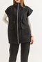 Women's Elastic Waist Detailed Scuba Pantalon Vest Suit Black - 5