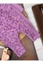 Cotton Floral Patterned Thessaloniki Knitted Velvet Ruffled Baby Girl Jumpsuit - 4