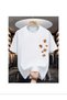 Maple Leaf Print T-Shirt - Short Sleeve Round Neck