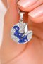 316L Steel Chain Silver Color Night Model Zircon Stone Women's Necklace - 4