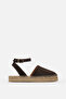 Maison Genuine Suede Leather Espadrille