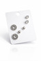 316l steel silver color zircon stone maze model women's earring set - 3