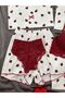 6-Piece Oslo Fabric Patterned Pajama Set with Women's Underwear - 3