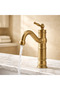 Matte Gold Retro Washbasin Faucet Brushed Gold Stainless Brass Material Washbasin Fixture Faucet