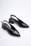 Nayo Wrinkled Patent Leather Women's Ballerina Heeled Shoes 3 cm - 3