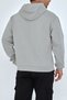 Gray Relaxed Fit Men's Hoodie 100% Cotton Hooded Sweatshirt with Kangaroo Pocket in Solid Color - 6