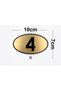 Apartment Site - Apartment Hotel Office Door Number Gold - Black Plexiglass 10X7Cm Number 4 Will Be Sent - 4