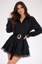 Trend Mini Dress with Lace and Buckle Detail -Ka4567 - 2