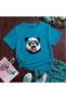 Panda with Glasses Printed 100% Cotton Crew Neck Kids Unisex T-Shirt 5 6 -7 8-9 10 -11 12 Years Old