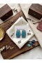 Marea Turquoise Stone Sea Breeze Steel Earrings - 2