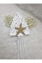 Macrame Crochet Hat/Gold Starfish Detailed Evening Dress Beanie/With Tassels/Gift - 4