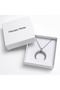 Steel Necklace with Evil Eye Beads and Crescent Figure, Silver Color, 60 Cm, Unisex - 5
