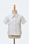 Girls' White Shirt with Ruffles and Lace on the Front - Red Bow Accessory (Ages 5-14) - 3