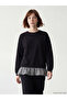 Trendlucky Oval Collar Plaid Women's Sweatshirt Tunic with a Difference