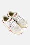 Women Brand Logo Lace Up Casual Shoes, White - 2