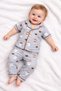 100% Cotton Short Sleeve Buttoned Summer Girls Boys Coffee Patterned Style Baby Kids Pajama Set