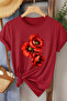 Women's T-Shirt with Poppy Flower Print