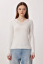 Lace Transparent Viscose Blouse Lrn0024 Ecru - 5