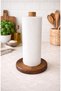 Walnut Wood Countertop Paper Towel Holder / Paper Towel Stand / Wooden Towel Holder - 2