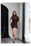 Buckle Detail One Sleeve Draped Mini Dress - 2