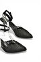 Y752044206 Black Lace Thin Heeled Women's Shoes - 7