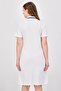 Women Embroidered Logo Mini Dress, White - 3
