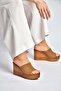 Y996559902 Tan Suede Women's Slippers with Padded Soles - 4