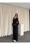 Black 100% Cashmere Buttoned Suit - 4244 - 5