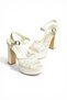 Y246058709 Platform Thick Heeled Wedding Dress Shoes with Lace Detail - 8