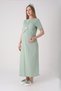 Maternity Nightgown Set - Maternity Nightgown with Guipure Lace Detail on the Sleeves, 2-Piece Set - 4