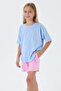Us2512 girls short sleeve shorts set - 2