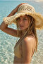 Beige Straw Hat with Wide Brim and Tassel Detail for Summer Hsr2119 - 3