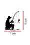 Man Holding Fish Sticker - Fisherman Vehicle Sticker - Car Motor Sticker 11X15Cm - 4