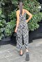 Women's Deep-Cut, Pocketed, Elastic Waist Viscose Lycra Comfortable Jumpsuit 7003632253 - 2