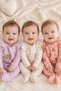 Girl baby 3-piece newborn romper set with zippered feet 100% cotton soft texture (0-3 months) - 4