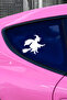 Flying Witch Sticker - Witch Figured Vehicle Sticker - Car Motor Sticker Label 15X12Cm