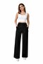 High Waist Double Face Fabric Plazzo Trousers - 2