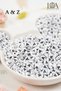 4X7 mm Flat Single Letter - N - Alphabet Beads Letter Beads 100 Pieces - 4