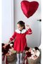 Girl's Baby Collar Embroidery Lace Detailed Woven Dress