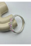 Vip silver 3-strand pink stone waterway bracelet - 26slbv16 - 2