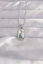 316L Steel Silver Color White Enamel Girl Figure Tarot Necklace