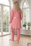 New Season Pomegranate Flower Maternity Shawl Collar Summer Jacquard Short Sleeve Dressing Gown Pajama Set - 5