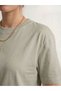 Women's T-Shirt 100% Cotton Basic T-Shirt with Slit Detail - 3