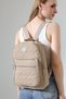 Cream Color Quilted Backpack with Multiple Compartments Suitable for Daily Use Zippered Backpack Sports Bag - 2